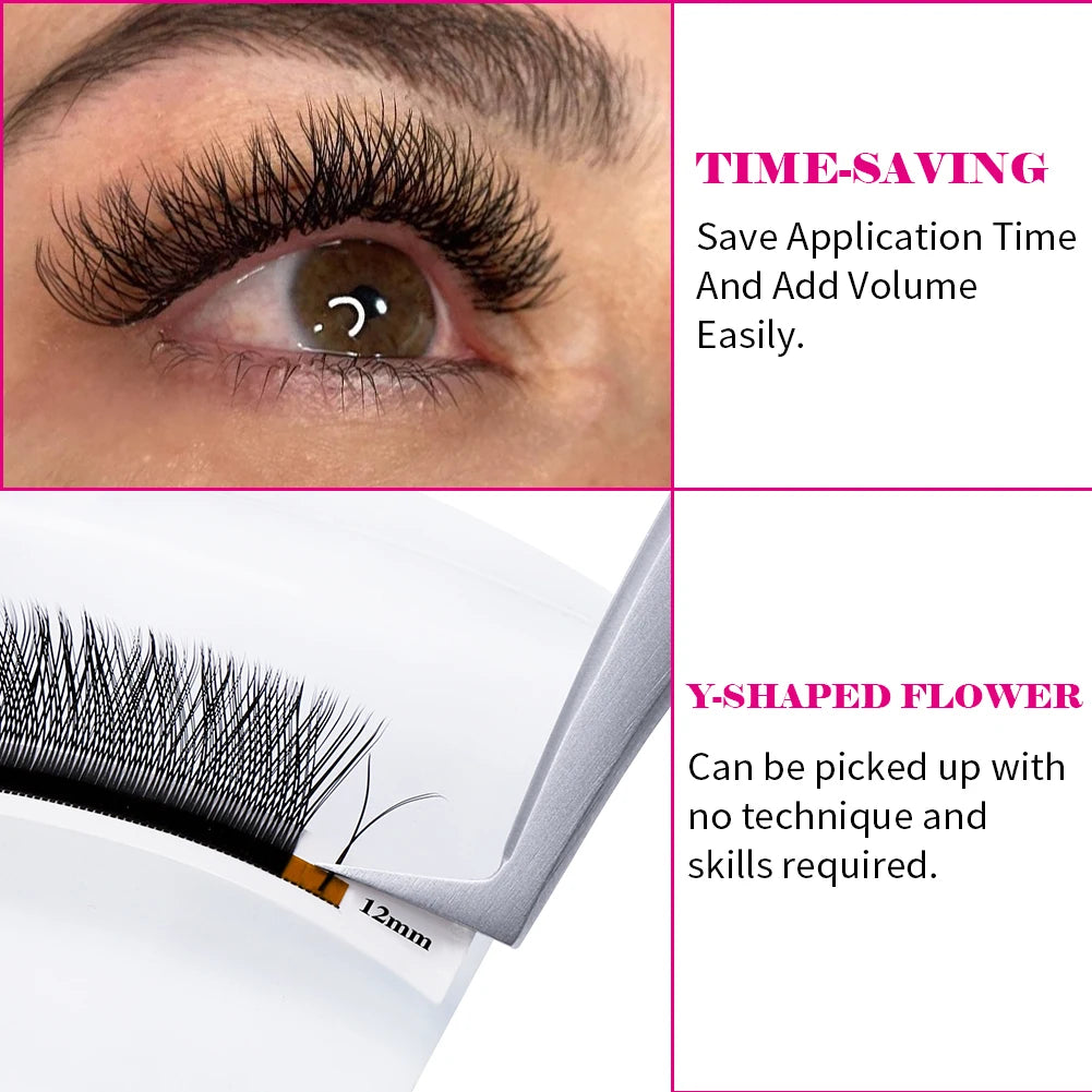 FADVAN YY Shape Lashes 0.05/0.07 Faux Mink C/D/DD/L/LU 8-15mm Natural Soft Brazilian Eyelash Premade Volume Fan Lashes Extension