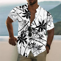 Casual Hawaiian Shirts 3d Parrot Print Men Clothing Summer Beach Short Sleeve Blouse Fashion Men's Vocation Lapel Camisa