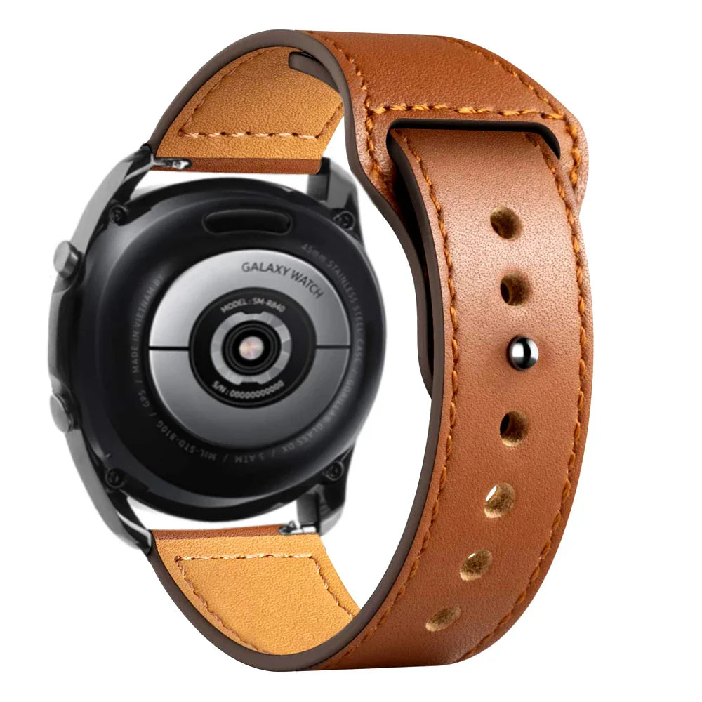 Leather Strap for Samsung Watch 6/4/5 40 44mm 43mm Pro 45mm bracelet 20/22mm Band for Galaxy Watch 4 Classic/Active 2/3 42 46mm