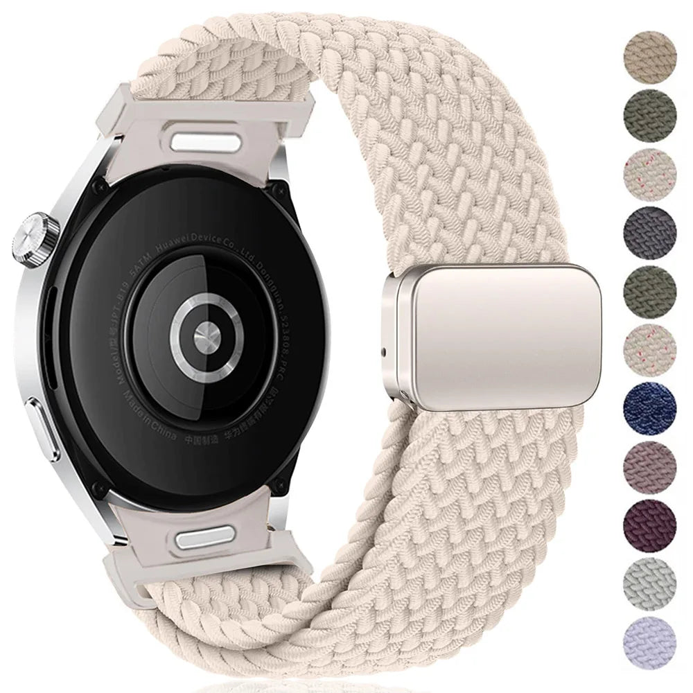 Braided Band For Samsung Galaxy Watch 6 40mm 44mm 4 classic/5 pro 45mm 47mm 43mm No Gaps magnetic bracelet Galaxy watch6 strap