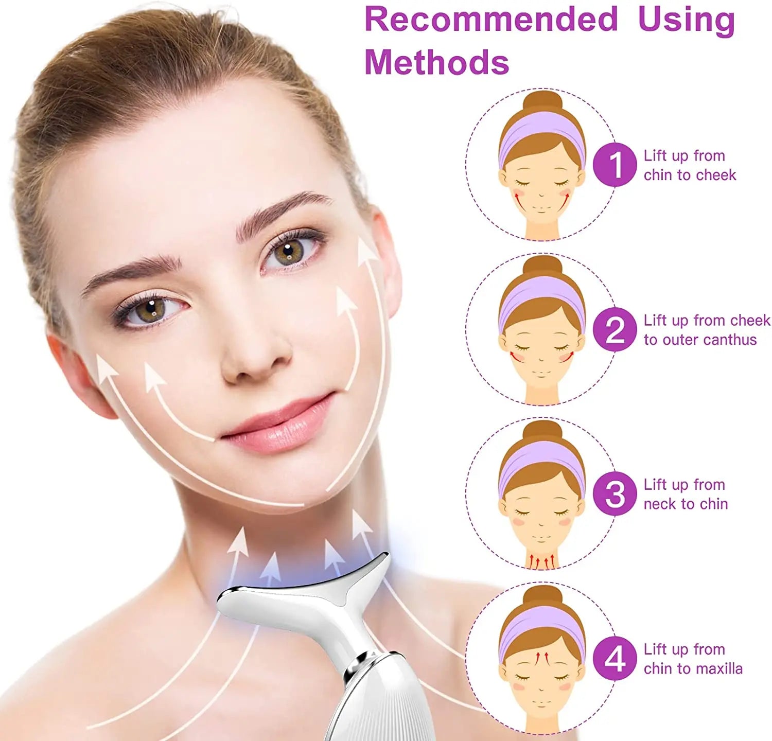 EMS Face Massager Neck Facial Lifting Machine Reduce Double Chin Anti Wrinkle Skin Tightening Tools