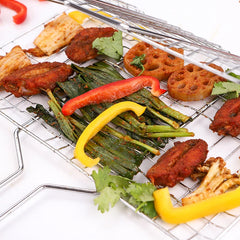 D2 Non-Stick BBQ Grilling Basket: Heat Resistant Grill Mesh Mat for Meat, Vegetables, and Steaks