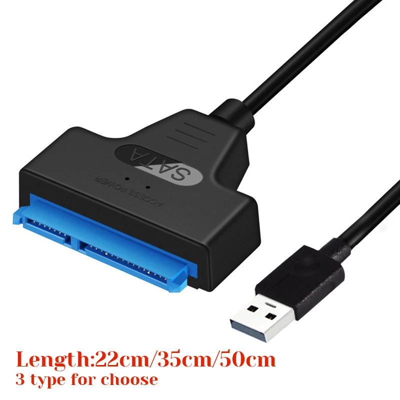 High-Speed USB SATA Cable External Hard Disk Reader 2.5 HDD SSD Hard Drive Adapter 22cm/35cm/50cm USB 3.0