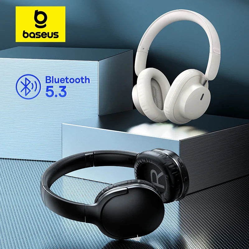 Baseus Bowie D03 Wireless Headphone Bluetooth 5.3 40mm Driver Over the Ear Headsets 30hours Playtime Wireless/Wired Earphones