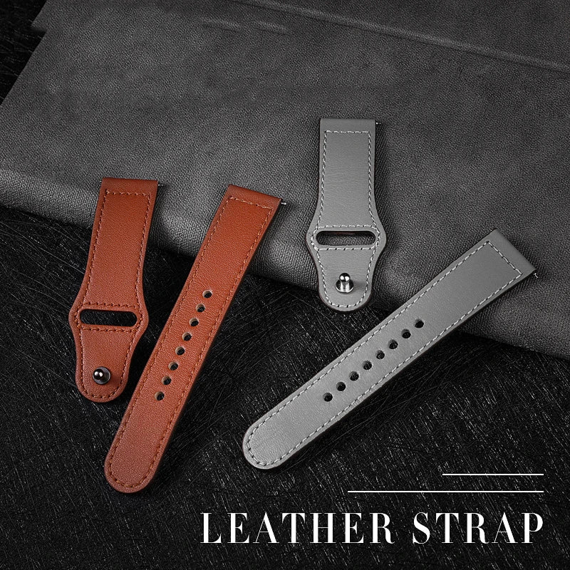 Leather Strap for Samsung Watch 6/4/5 40 44mm 43mm Pro 45mm bracelet 20/22mm Band for Galaxy Watch 4 Classic/Active 2/3 42 46mm