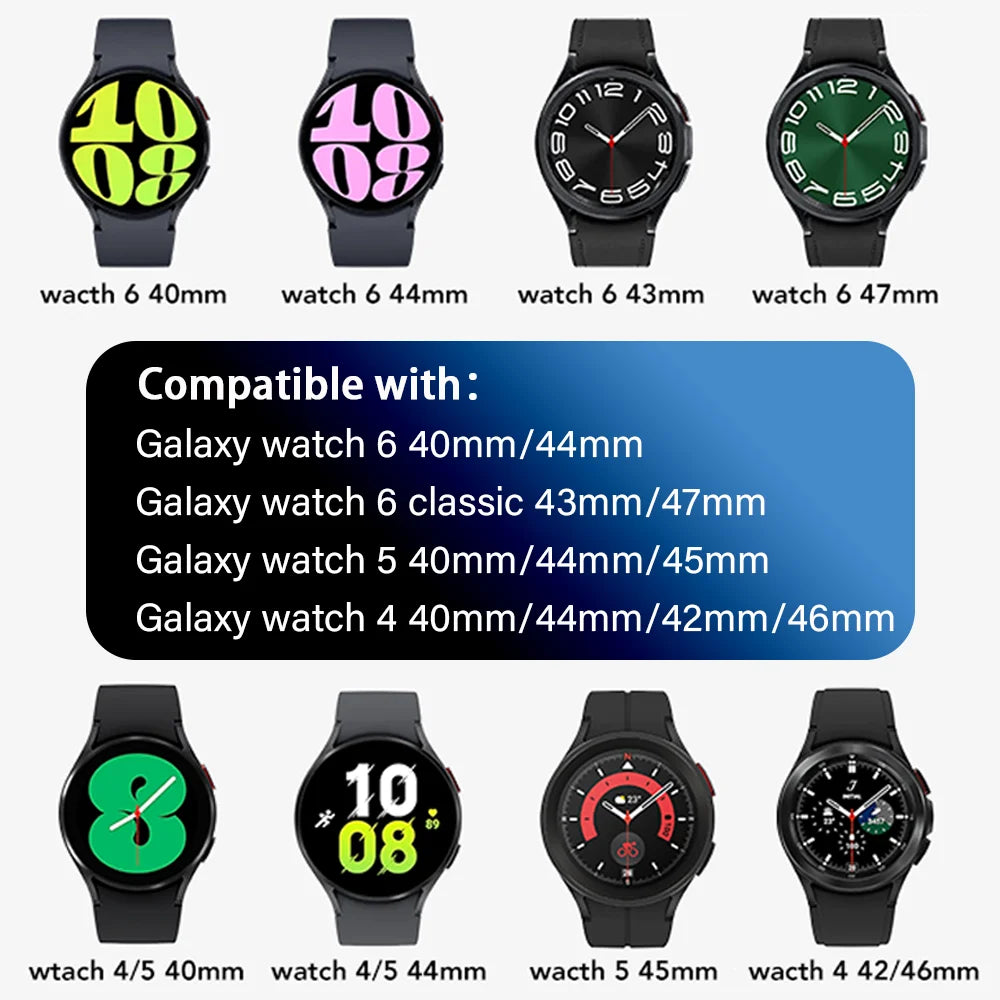 Braided solo loop Band For Samsung Galaxy Watch 6 4 classic/5 pro 47mm 44mm 40mm Magnetic No Gaps bracelet Galaxy watch4 strap