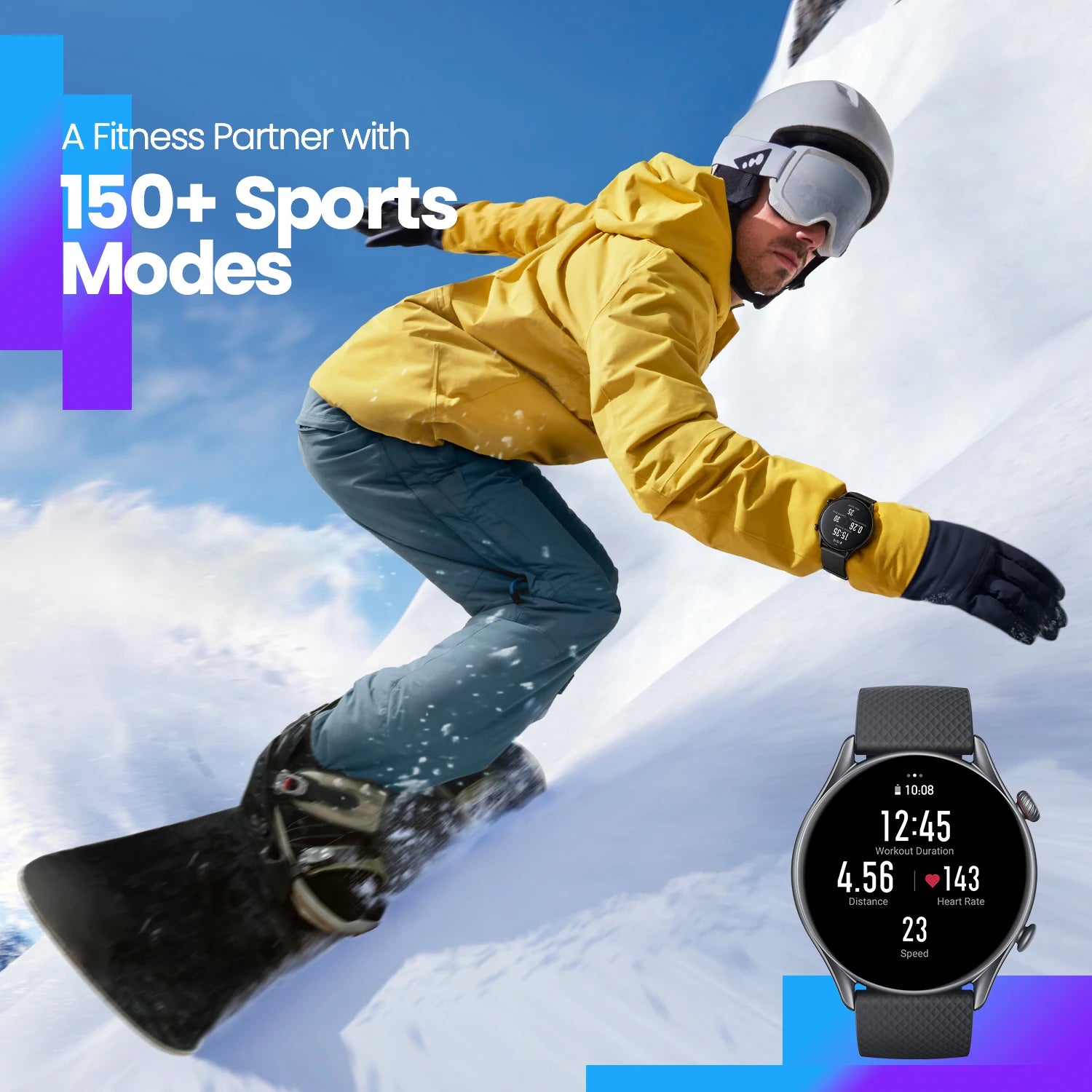 Amazfit GTR 3 Pro GTR3 Pro GTR-3 Pro 46mm Smartwatch AMOLED Display Zepp OS App 12-day Battery Life Watch for Andriod