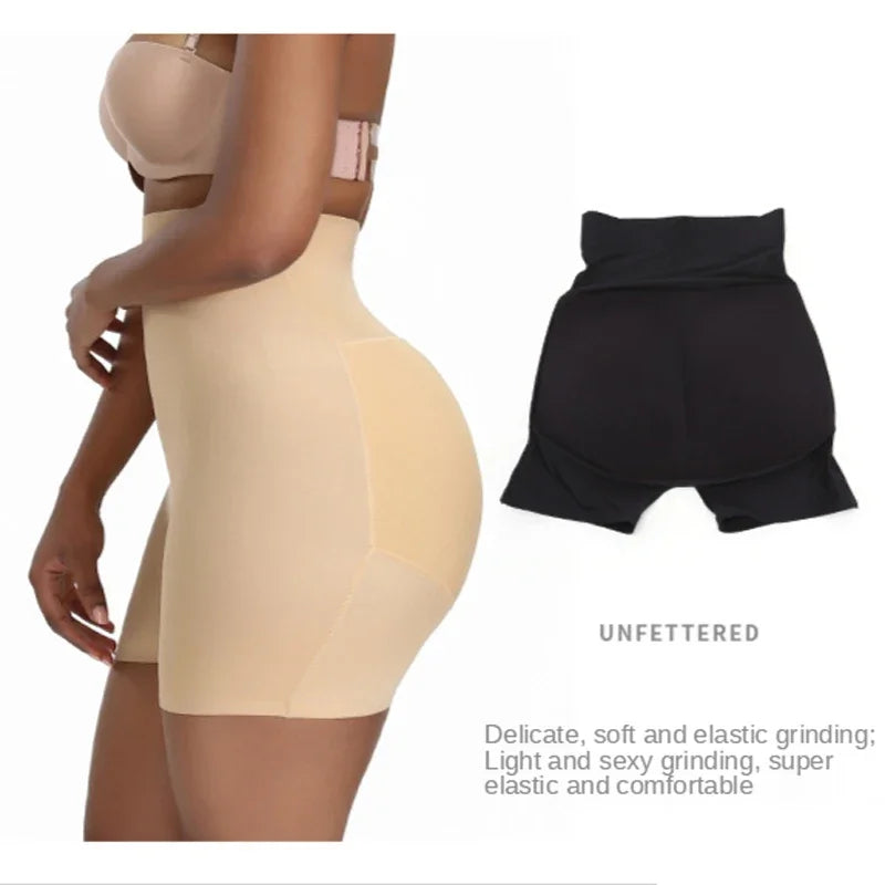 Panties Women Padded False Buttock with Lift Hip Filling, High Waist Rise Control Tummy Body Shaper Shapewear Short