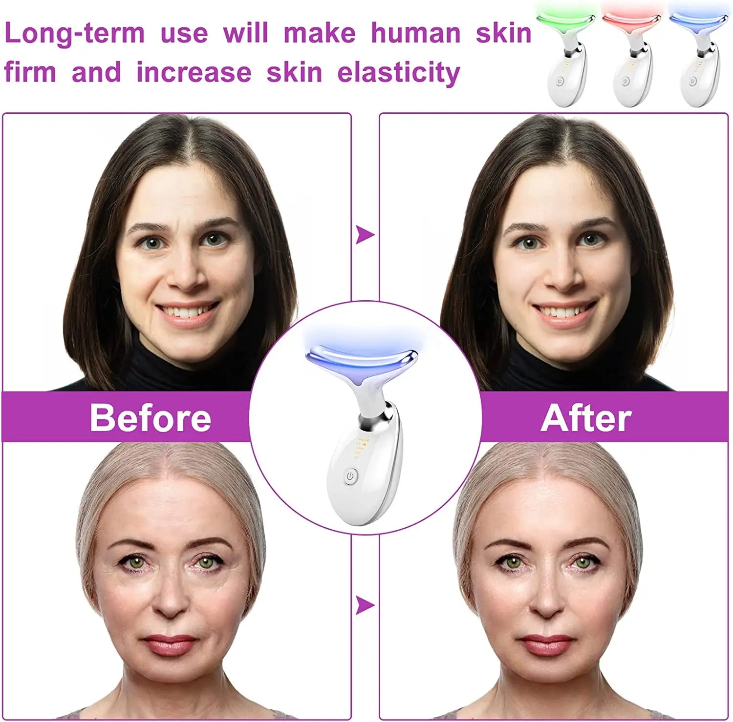 EMS Face Massager Neck Facial Lifting Machine Reduce Double Chin Anti Wrinkle Skin Tightening Tools