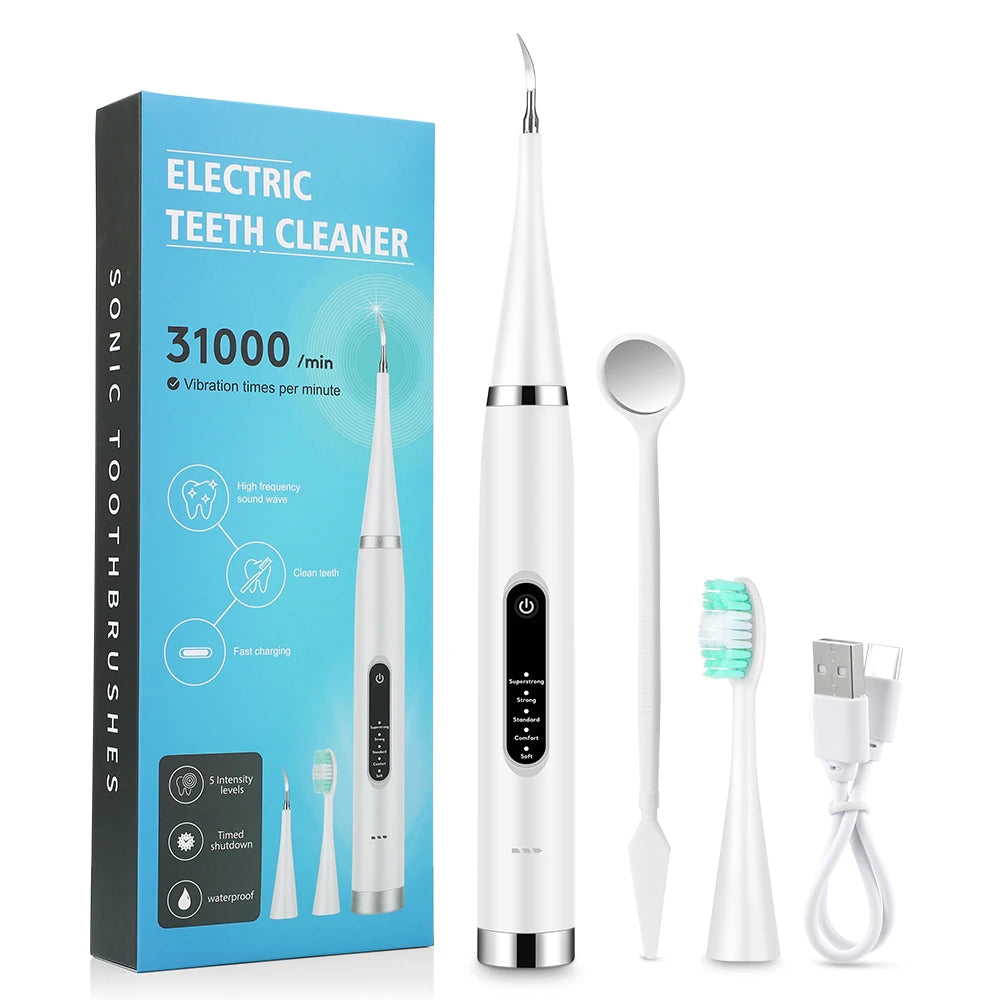 Electric Teeth Cleaner Sonic Dental Scaler Calculus Plaque Stain Tartar Removal teeth cleaning Whitening Toothbrush Oral Care