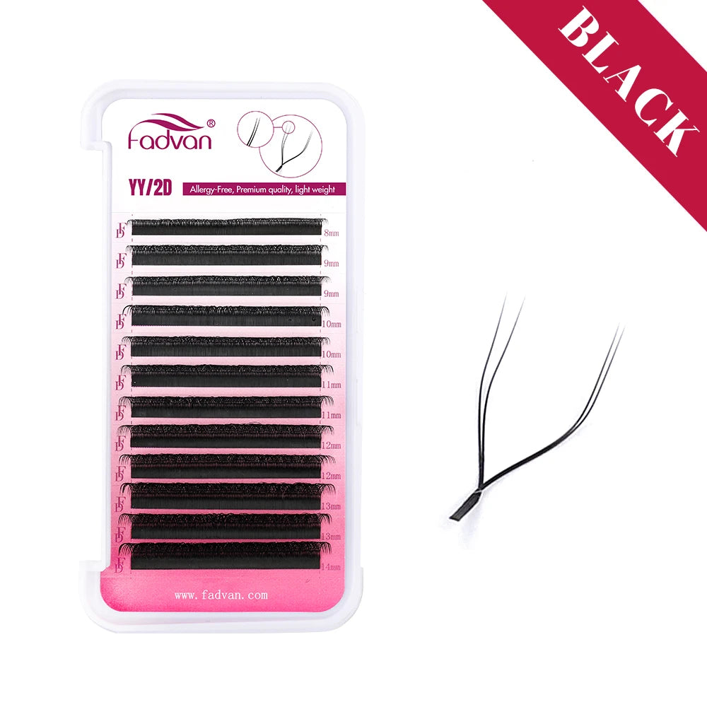 FADVAN YY Shape Lashes 0.05/0.07 Faux Mink C/D/DD/L/LU 8-15mm Natural Soft Brazilian Eyelash Premade Volume Fan Lashes Extension