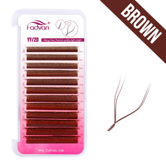 FADVAN YY Shape Lashes 0.05/0.07 Faux Mink C/D/DD/L/LU 8-15mm Natural Soft Brazilian Eyelash Premade Volume Fan Lashes Extension