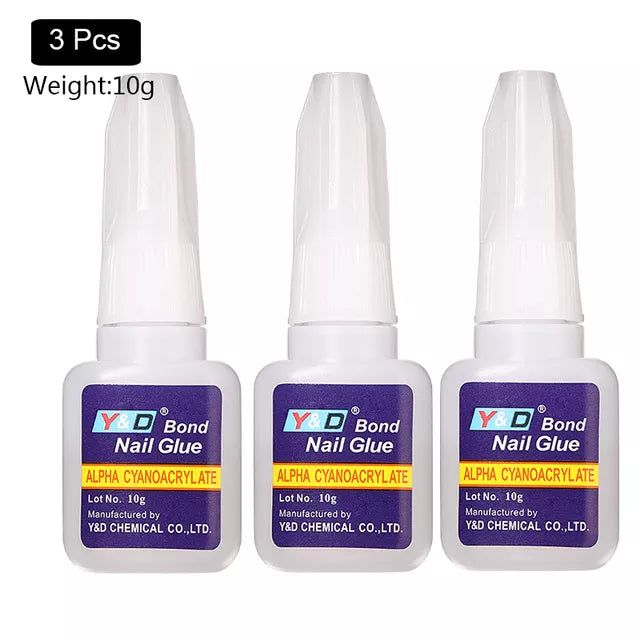 10g Fast Drying Nail Glue for False Nails Glitter Acrylic Nail Rhinestone Decoration Extension Glue Adhensive Nail Care Tool